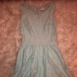 Mint green floral dress